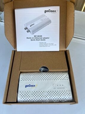 WF-803M MoCA 2.5 Ethernet Adapter - White